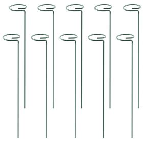 10 Packs 16in Plant Support Stakes Garden Flower Single Stem Support Stake Iron Plant Cage Support Ring For Tomatoes Orchid Lily Peony Rose Flower Ama
