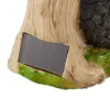Black Bear Solar Statue - Outdoor Garden Decor with Solar Powered LED Lights
