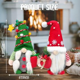 2Pcs Christmas Gnomes Plush Decorations, Christmas Elf Gnomes Swedish Tomte Plush Gnome - Xmas Thanksgiving Home Party Ornaments Boy Girl Decor (Color: Christmas)